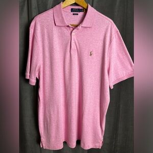 Polo Ralph Lauren Classic Fit Pink Polo Shirt for Men - XL